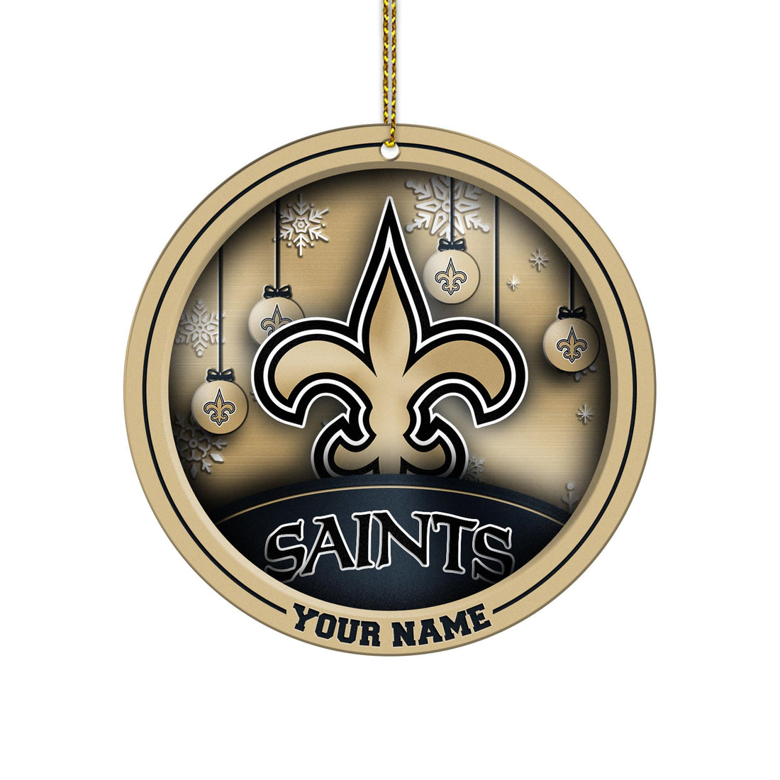 New Orleans Saints Circle Aluminium Custom Ornament 2 Side Trending New Arrivals H52912 ETUG311023