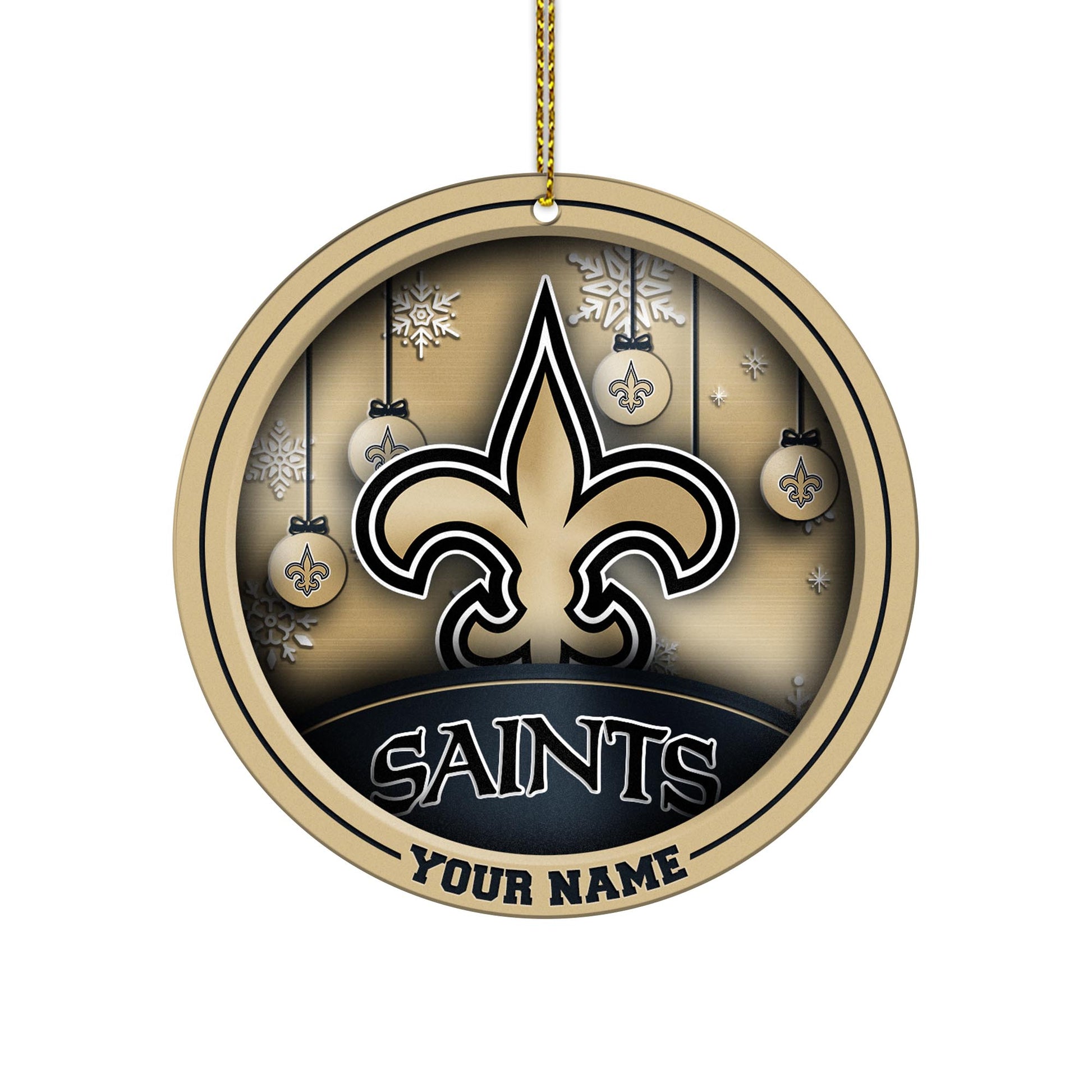New Orleans Saints Circle Aluminium Custom Ornament 2 Side Trending New Arrivals H52912 ETUG311023