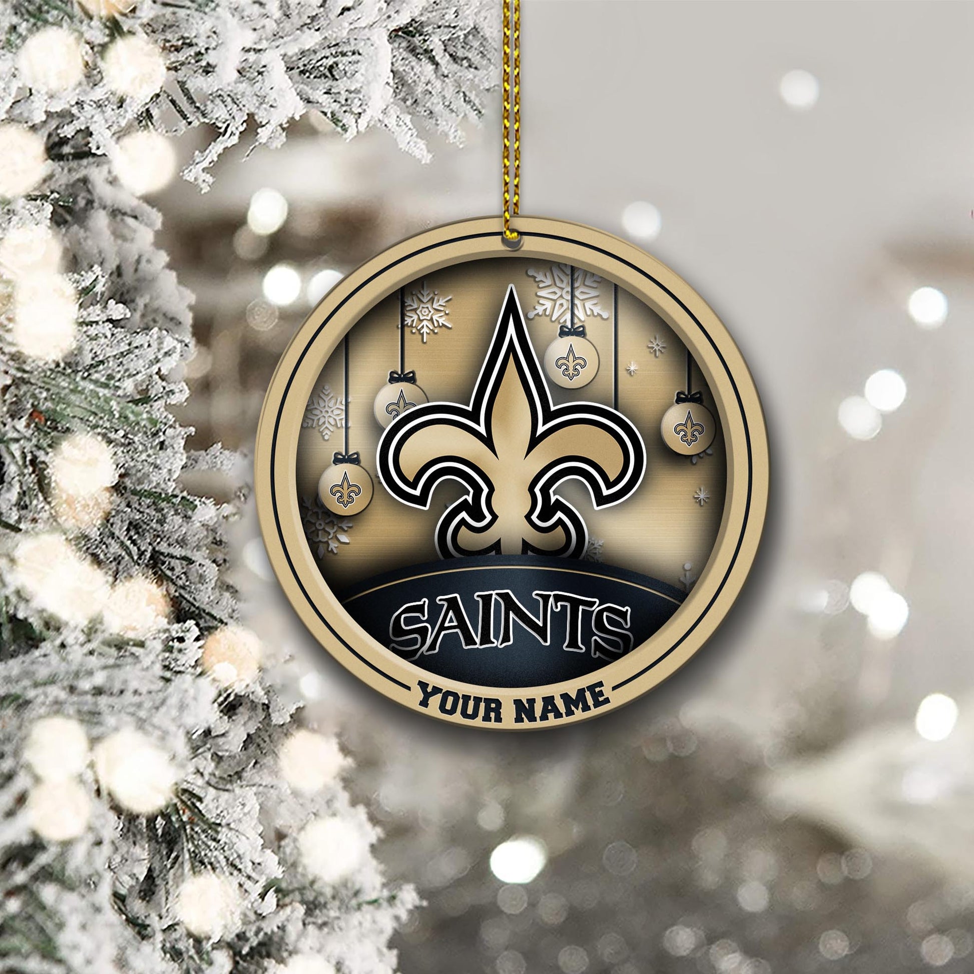 New Orleans Saints Circle Aluminium Custom Ornament 2 Side Trending New Arrivals H52912 ETUG311023