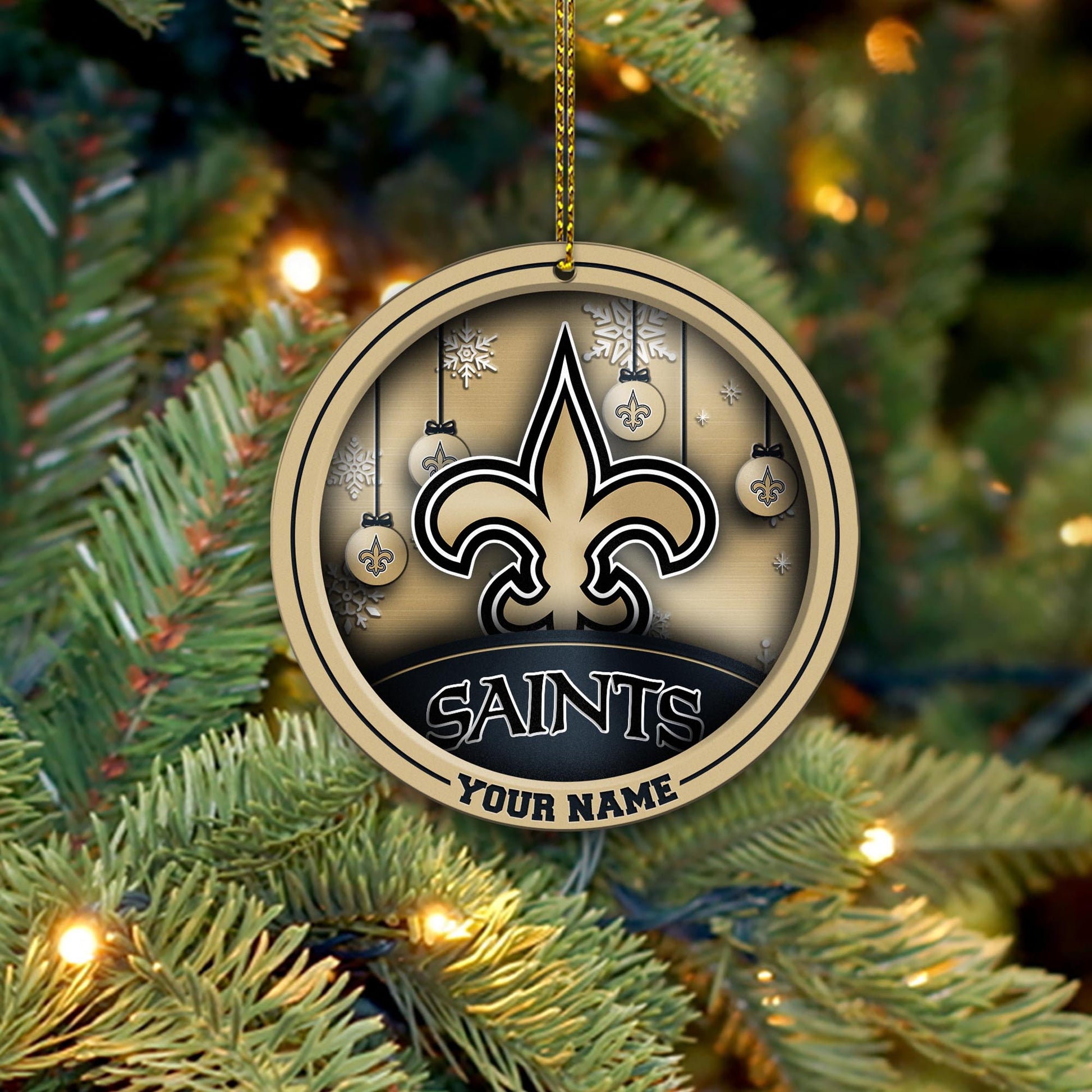 New Orleans Saints Circle Aluminium Custom Ornament 2 Side Trending New Arrivals H52912 ETUG311023