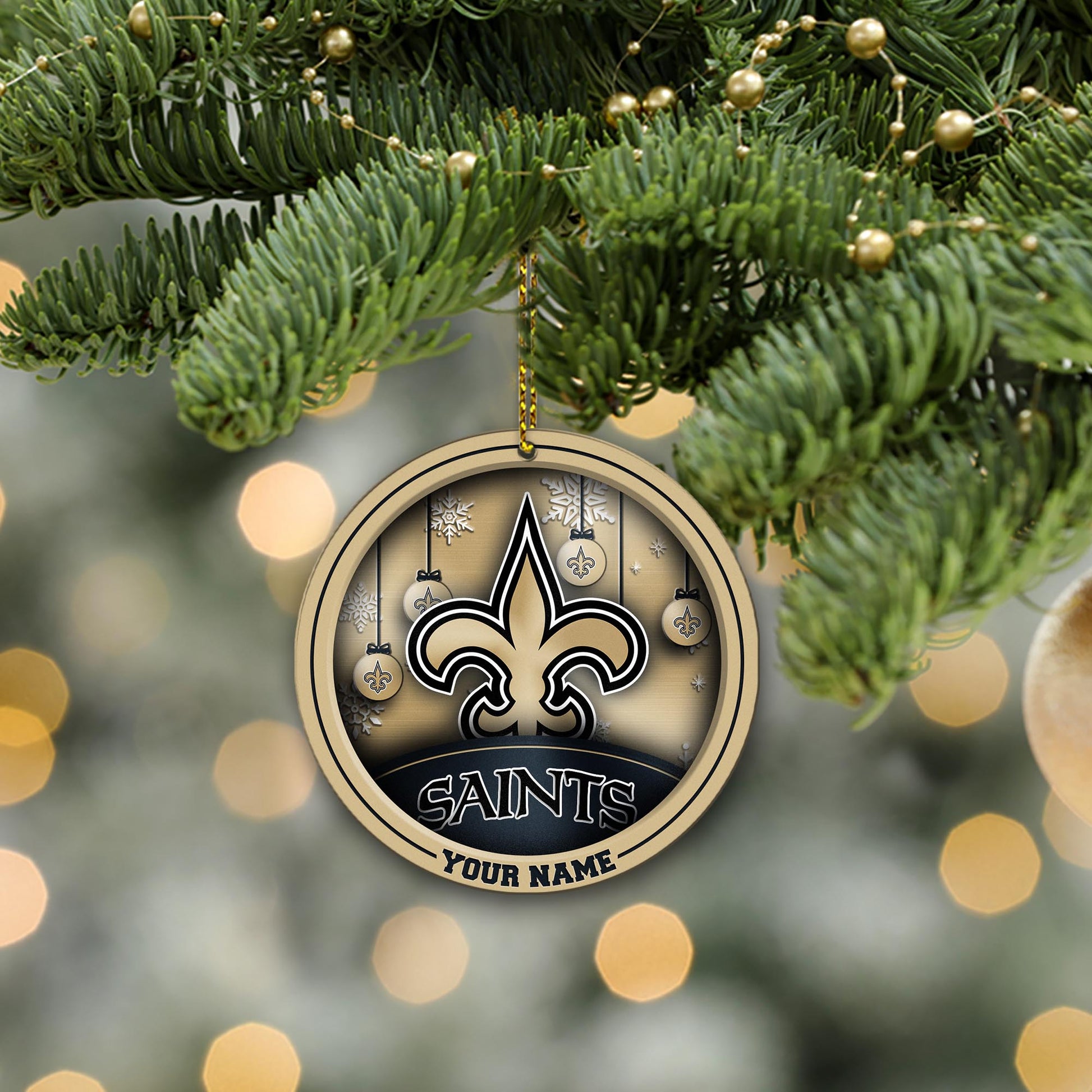 New Orleans Saints Circle Aluminium Custom Ornament 2 Side Trending New Arrivals H52912 ETUG311023