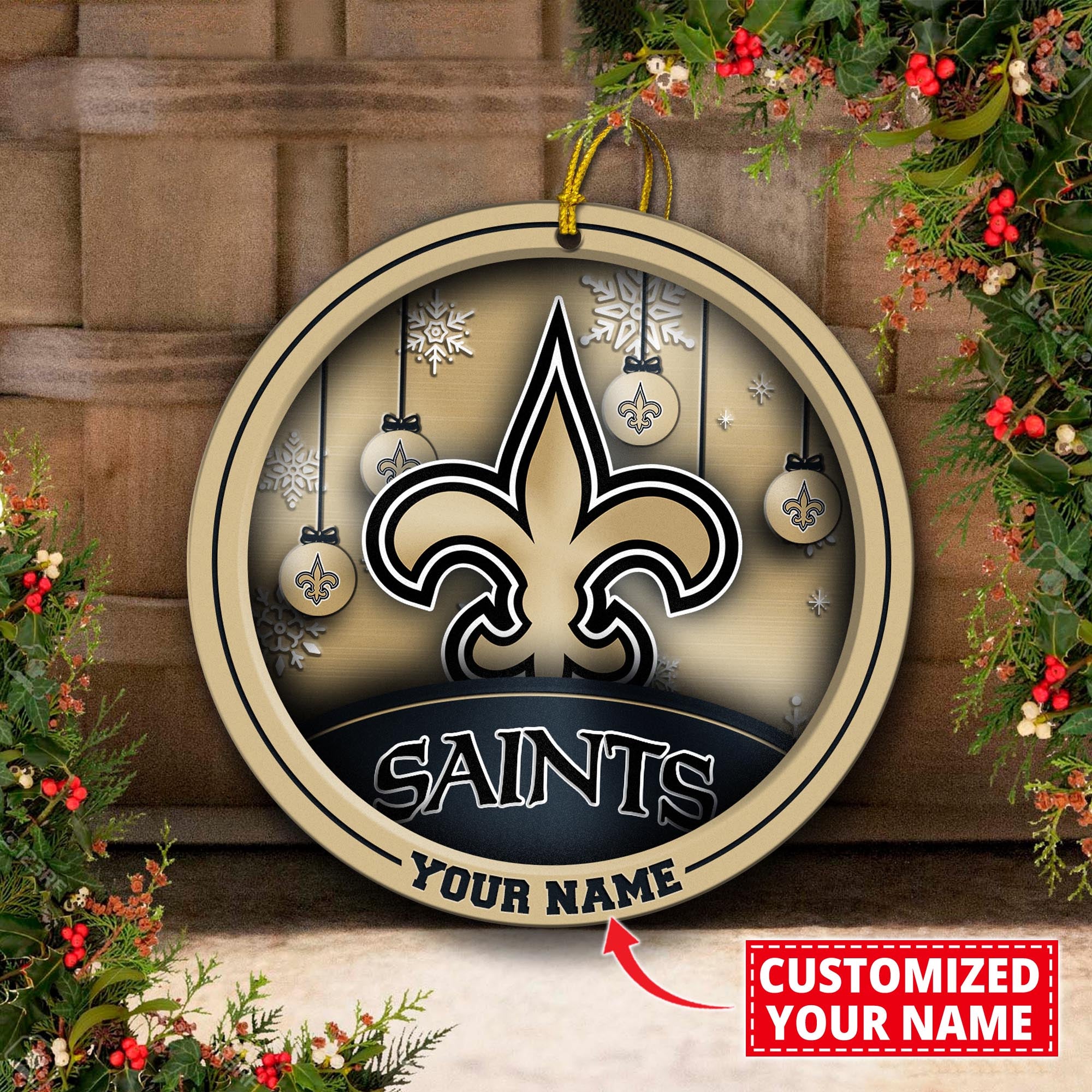 New Orleans Saints Circle Aluminium Custom Ornament 2 Side Trending New Arrivals H52912 ETUG311023