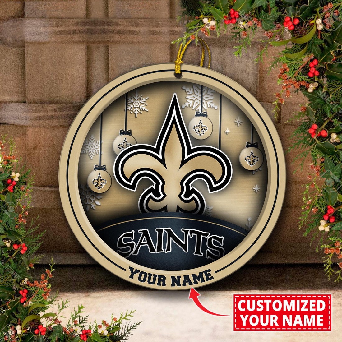 New Orleans Saints Circle Aluminium Custom Ornament 2 Side Trending New Arrivals H52912 ETUG311023