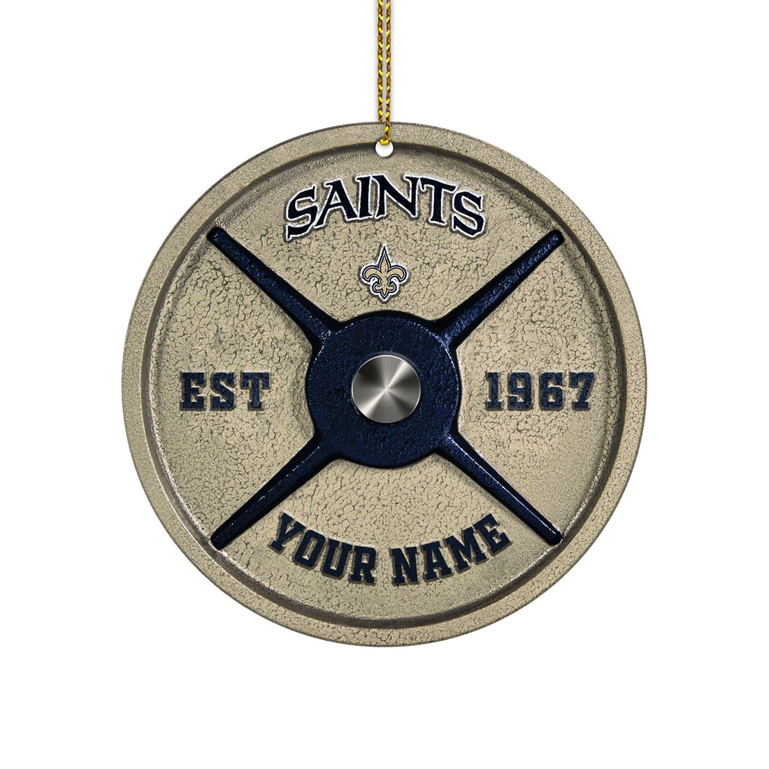 New Orleans Saints Fitness Circle Aluminium Custom Ornament 2 Side Trending New Arrivals H52884 ETUG311023