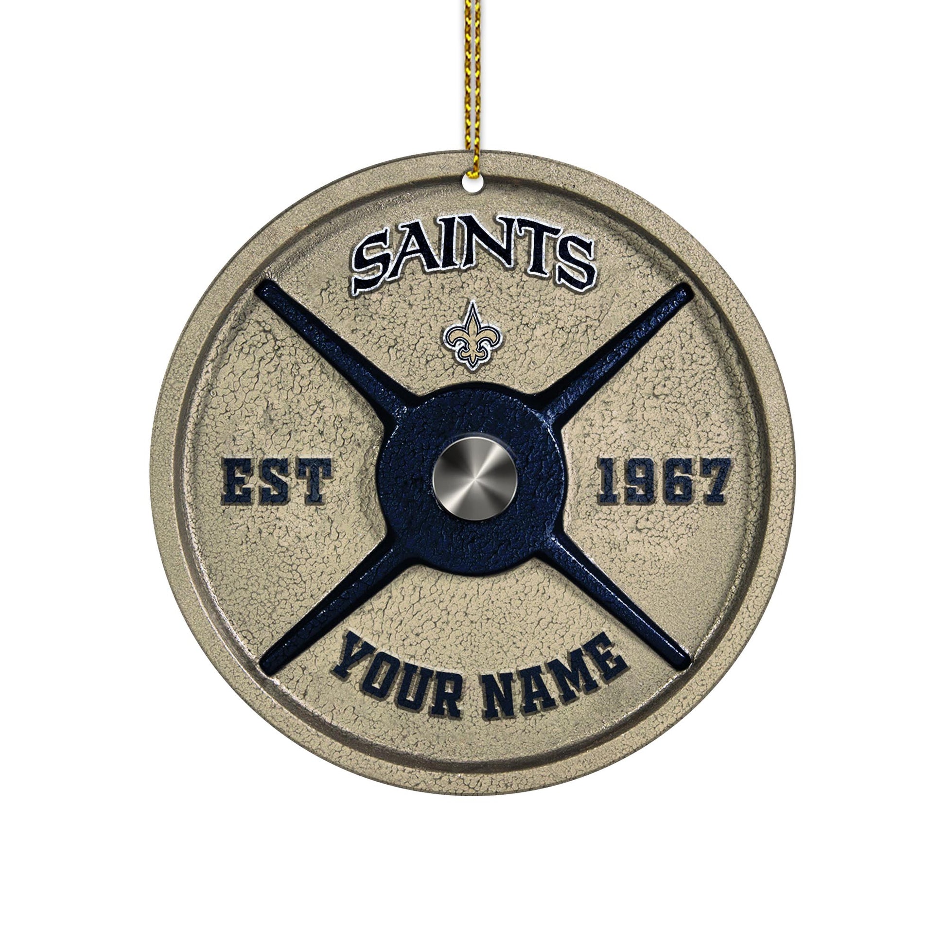 New Orleans Saints Fitness Circle Aluminium Custom Ornament 2 Side Trending New Arrivals H52884 ETUG311023