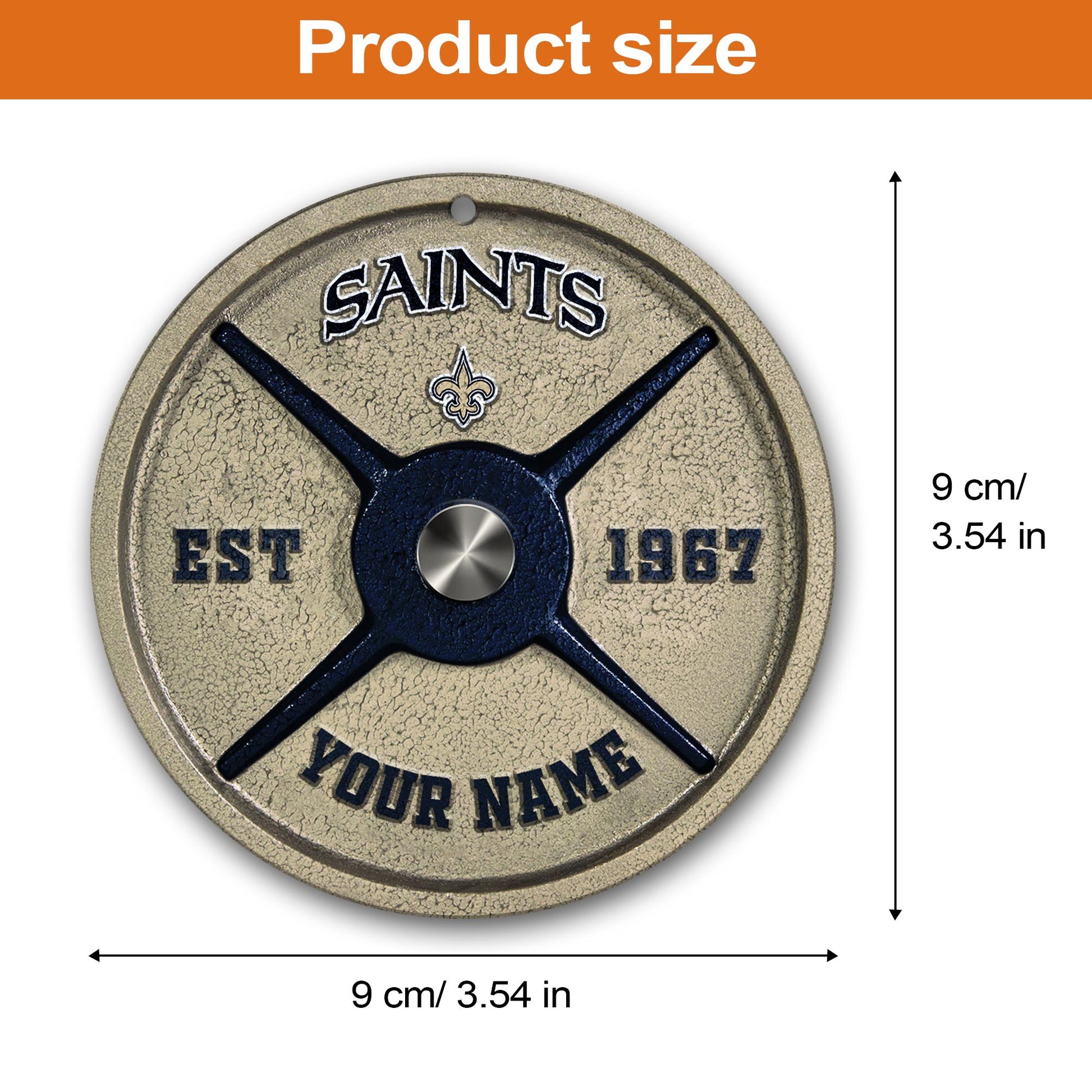 New Orleans Saints Fitness Circle Aluminium Custom Ornament 2 Side Trending New Arrivals H52884 ETUG311023