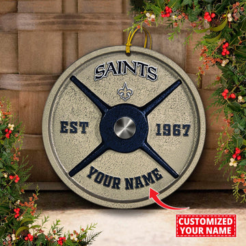 New Orleans Saints Fitness Circle Aluminium Custom Ornament 2 Side Trending New Arrivals H52884 ETUG311023