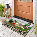 New Orleans Saints Football Team Doormat Personalized Your Family Name, Sport And Grinch Doormat, Football Lovers Gifts, Home Decorations ETHY-53152