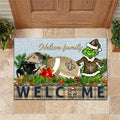 New Orleans Saints Football Team Doormat Personalized Your Family Name, Sport And Grinch Doormat, Football Lovers Gifts, Home Decorations ETHY-53152