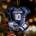 New York Giants 2 Layered Piece Wooden Ornament Custom Name And Number, Sport Team Ornament, Sport Gifts ETRG-52175