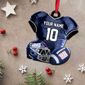 New York Giants 2 Layered Piece Wooden Ornament Custom Name And Number, Sport Team Ornament, Sport Gifts ETRG-52175