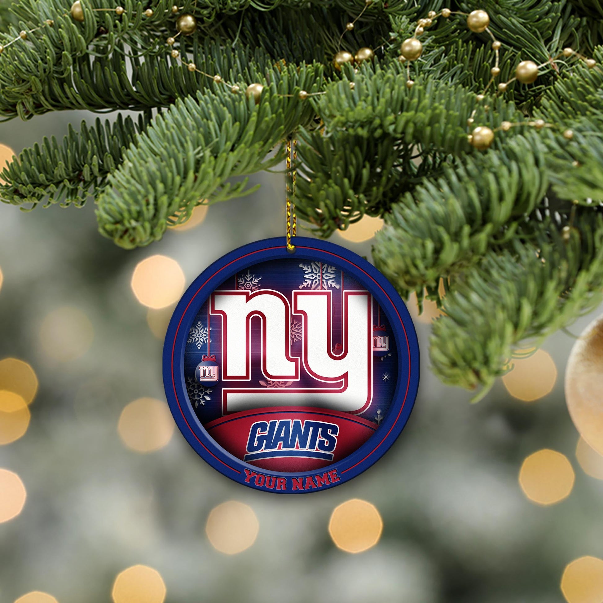 New York Giants Circle Aluminium Custom Ornament 2 Side Trending New Arrivals H52912 ETUG311023