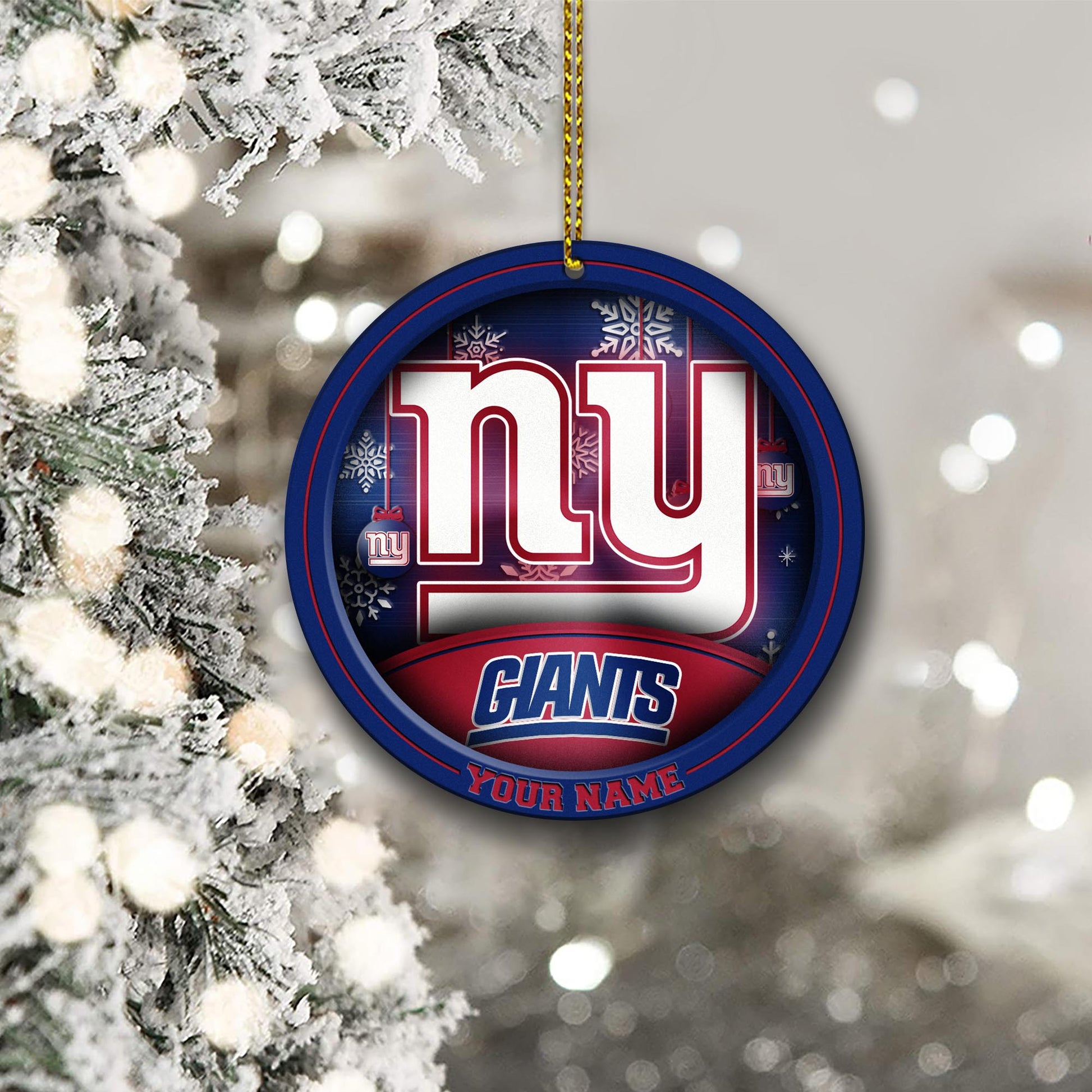 New York Giants Circle Aluminium Custom Ornament 2 Side Trending New Arrivals H52912 ETUG311023