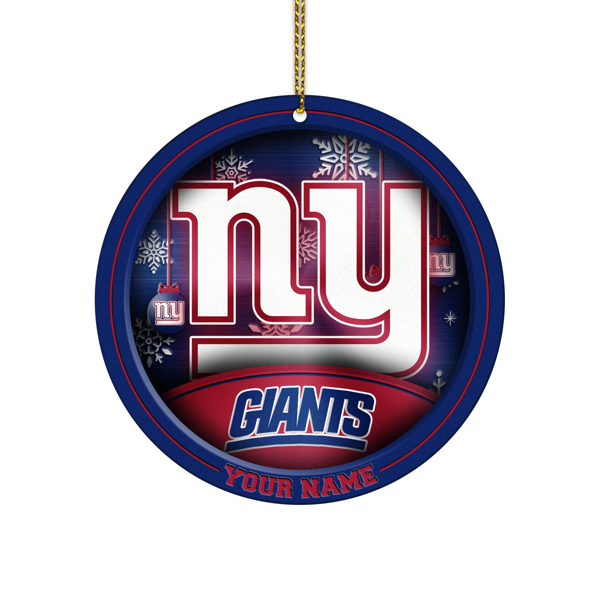 New York Giants Circle Aluminium Custom Ornament 2 Side Trending New Arrivals H52912 ETUG311023