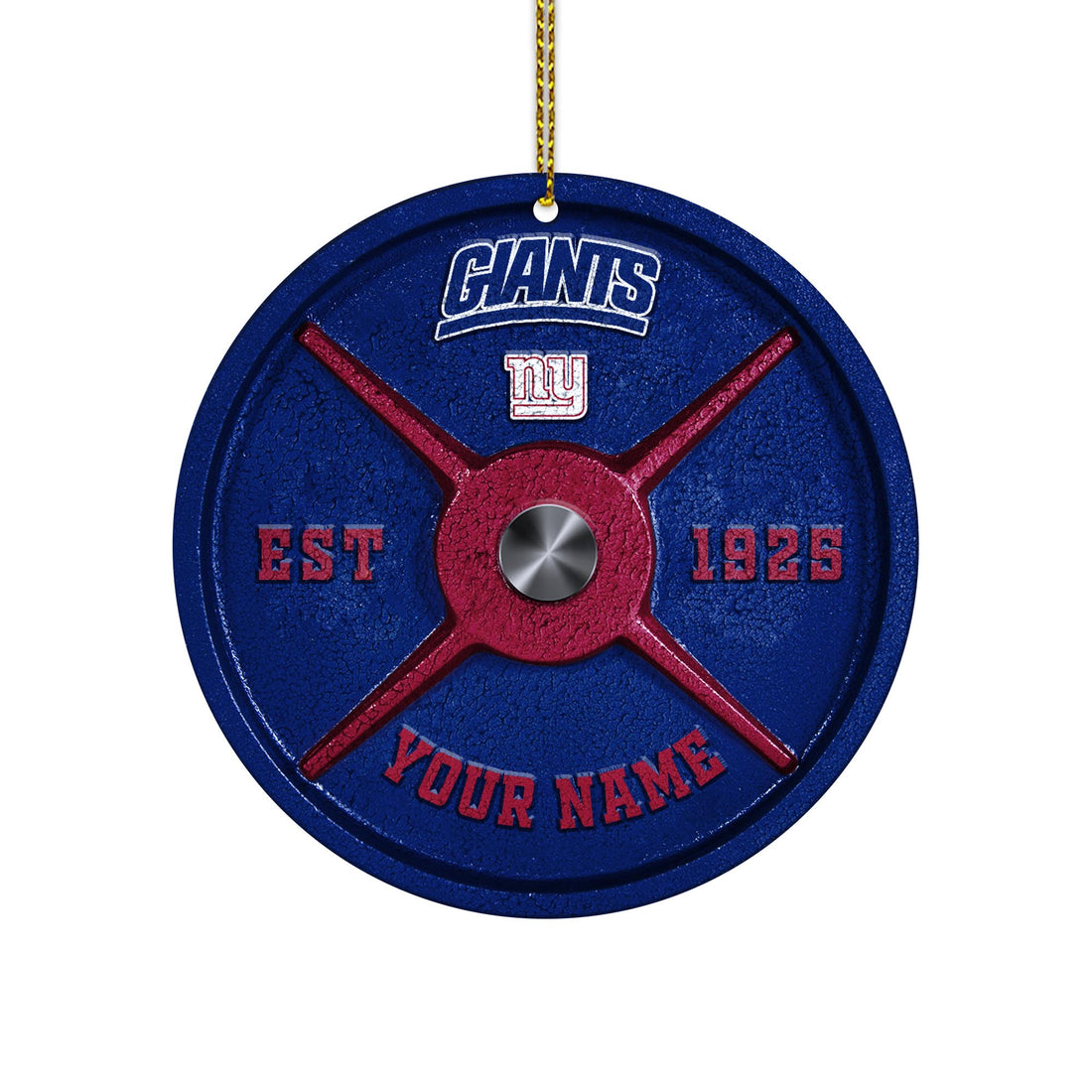 New York Giants Fitness Circle Aluminium Custom Ornament 2 Side Trending New Arrivals H52884 ETUG311023