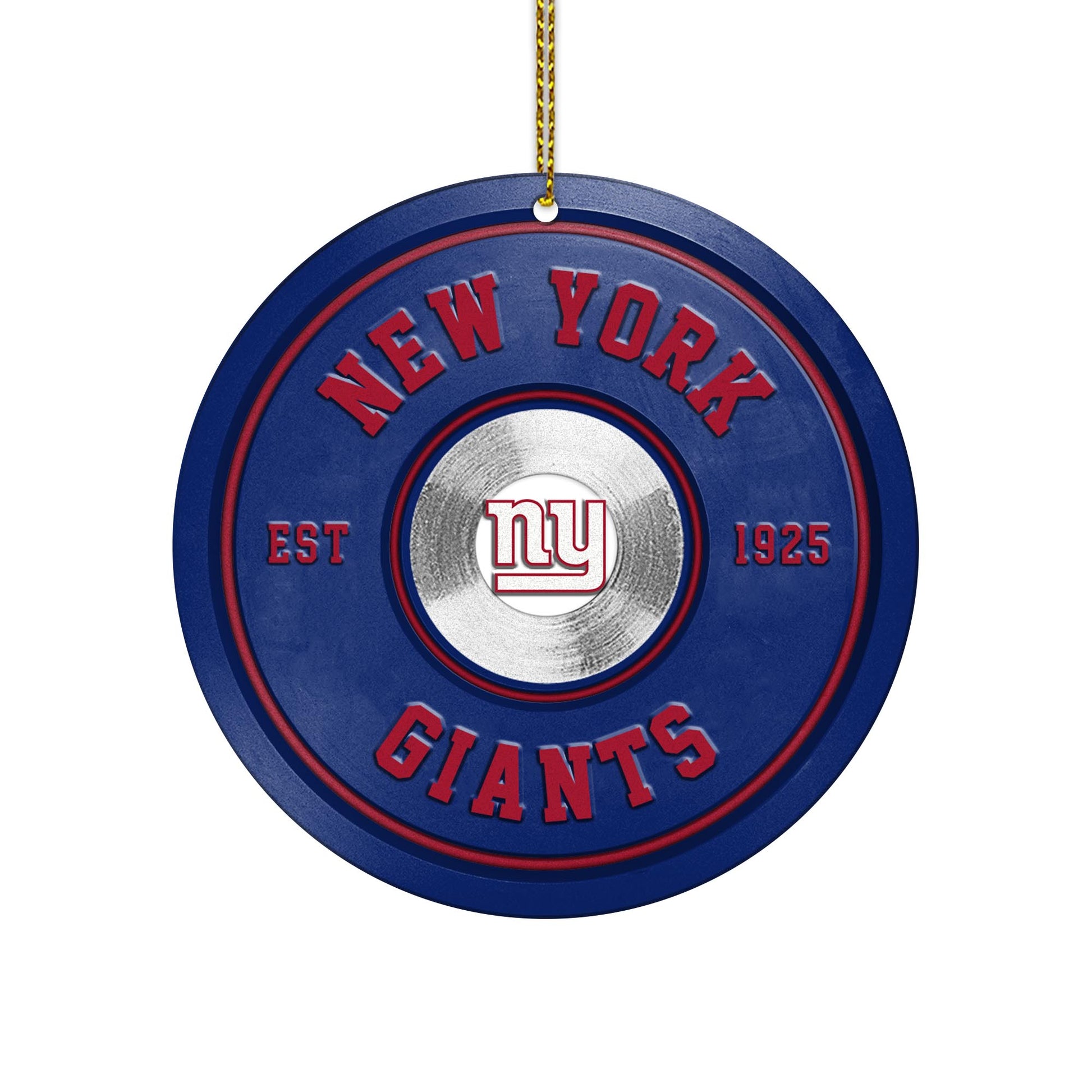 New York Giants Fitness Circle Aluminium Ornament 2 Side Trending New Arrivals H52883 ETUG311023