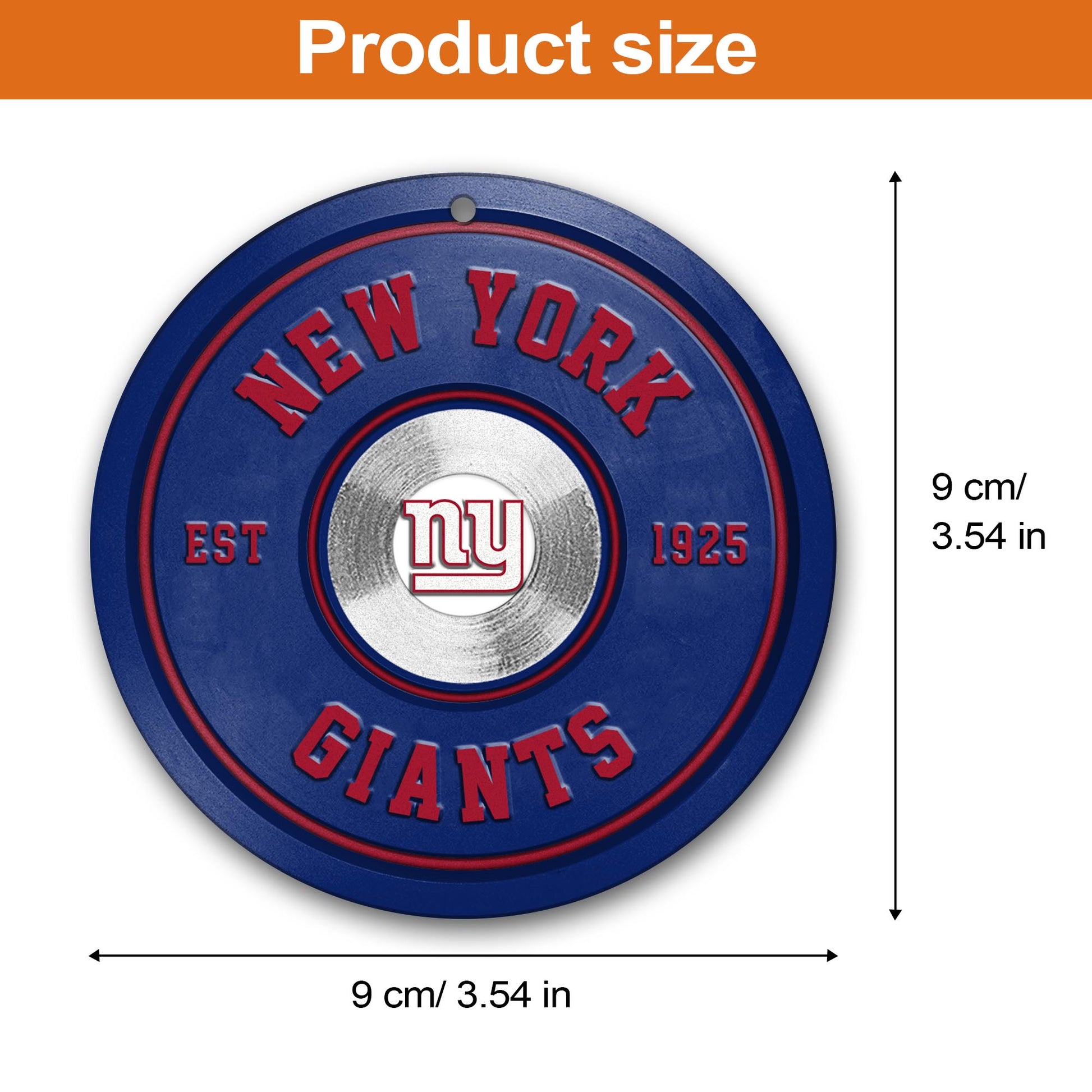 New York Giants Fitness Circle Aluminium Ornament 2 Side Trending New Arrivals H52883 ETUG311023
