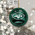 New York Jets Circle Aluminium Custom Ornament 2 Side Trending New Arrivals H52912 ETUG311023