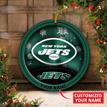 New York Jets Circle Aluminium Custom Ornament 2 Side Trending New Arrivals H52912 ETUG311023