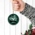 New York Jets Circle Aluminium Custom Ornament 2 Side Trending New Arrivals H52912 ETUG311023