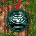 New York Jets Circle Aluminium Custom Ornament 2 Side Trending New Arrivals H52912 ETUG311023