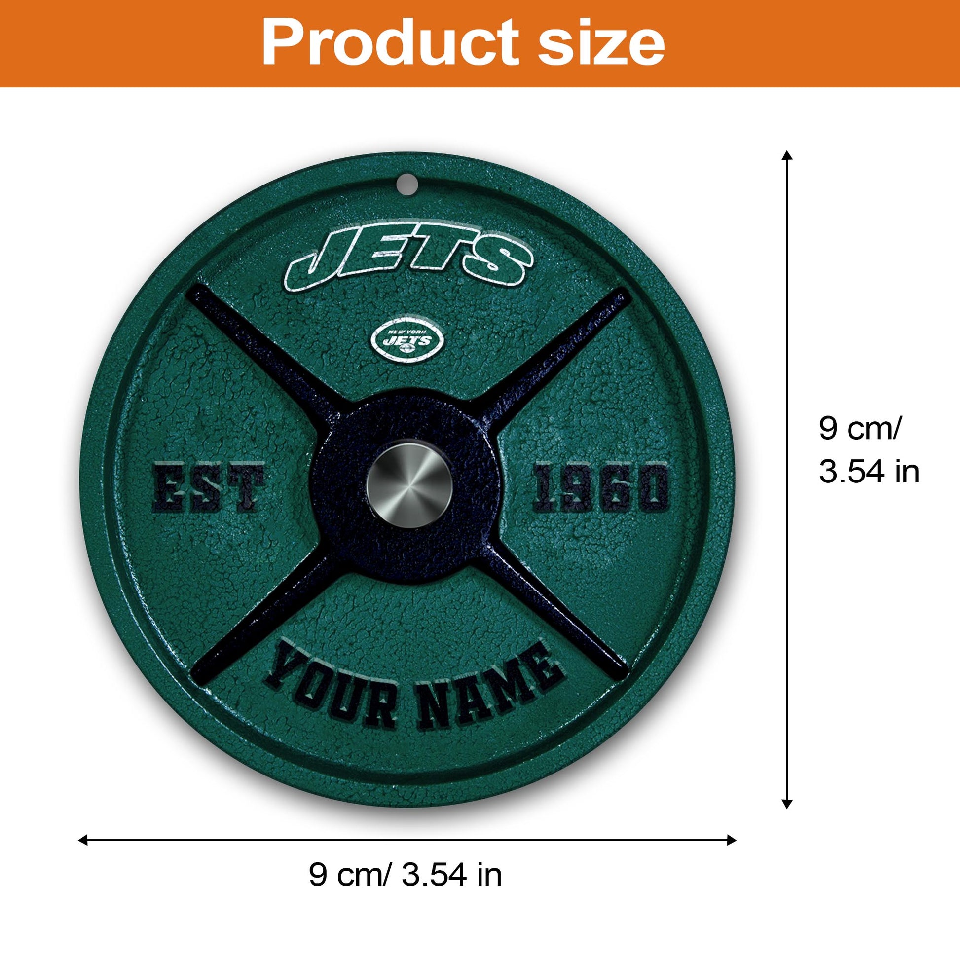 New York Jets Fitness Circle Aluminium Custom Ornament 2 Side Trending New Arrivals H52884 ETUG311023