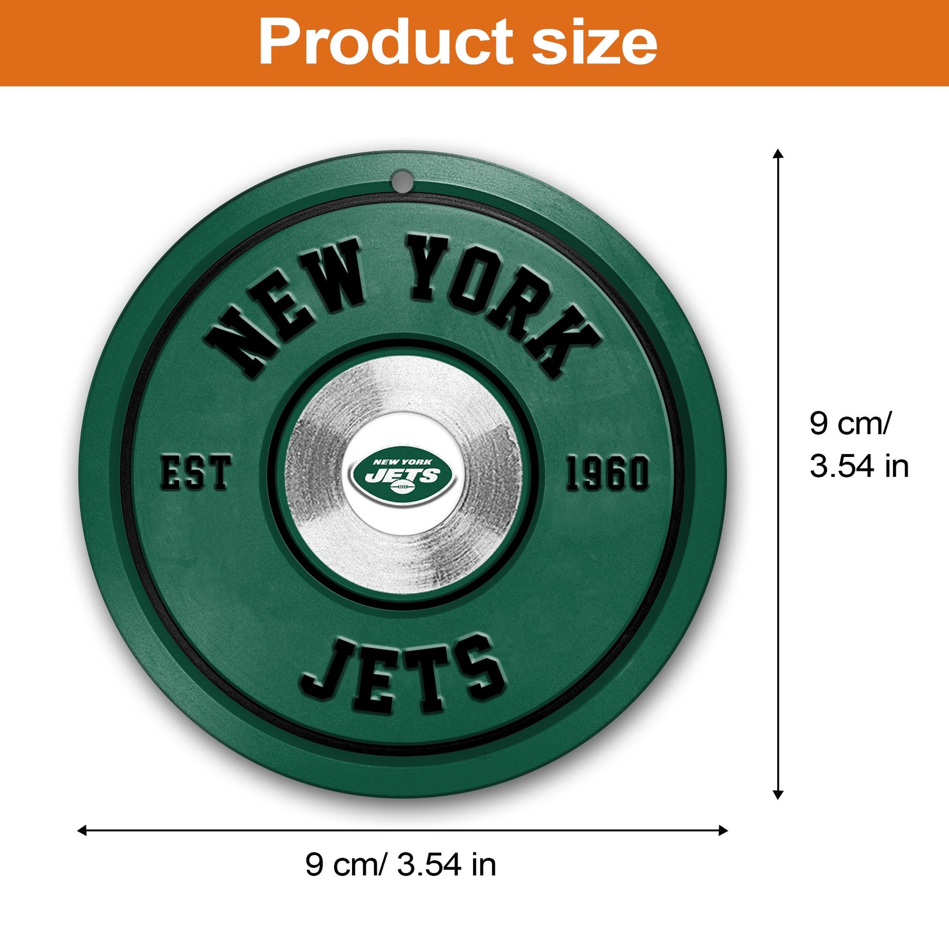New York Jets Fitness Circle Aluminium Ornament 2 Side Trending New Arrivals H52883 ETUG311023
