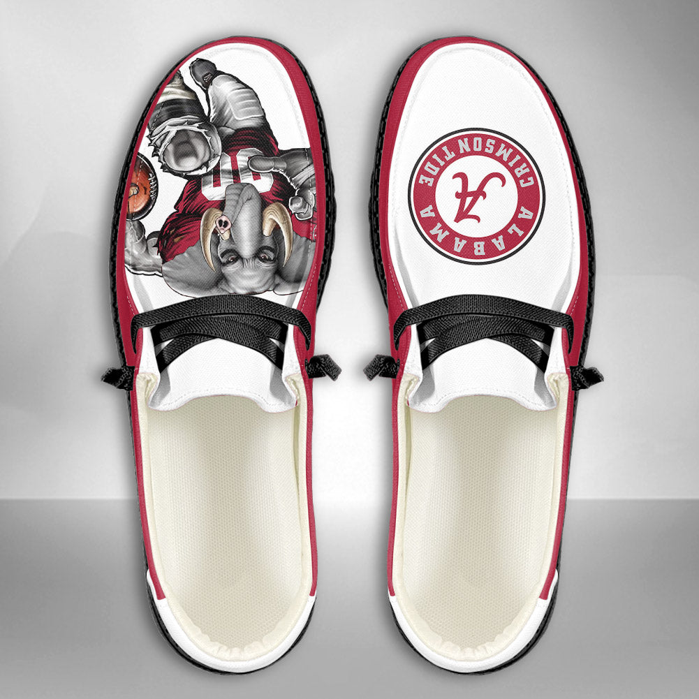 NCAA Alabama Crimson Tide - Custom Name Hey Dude Shoes 02