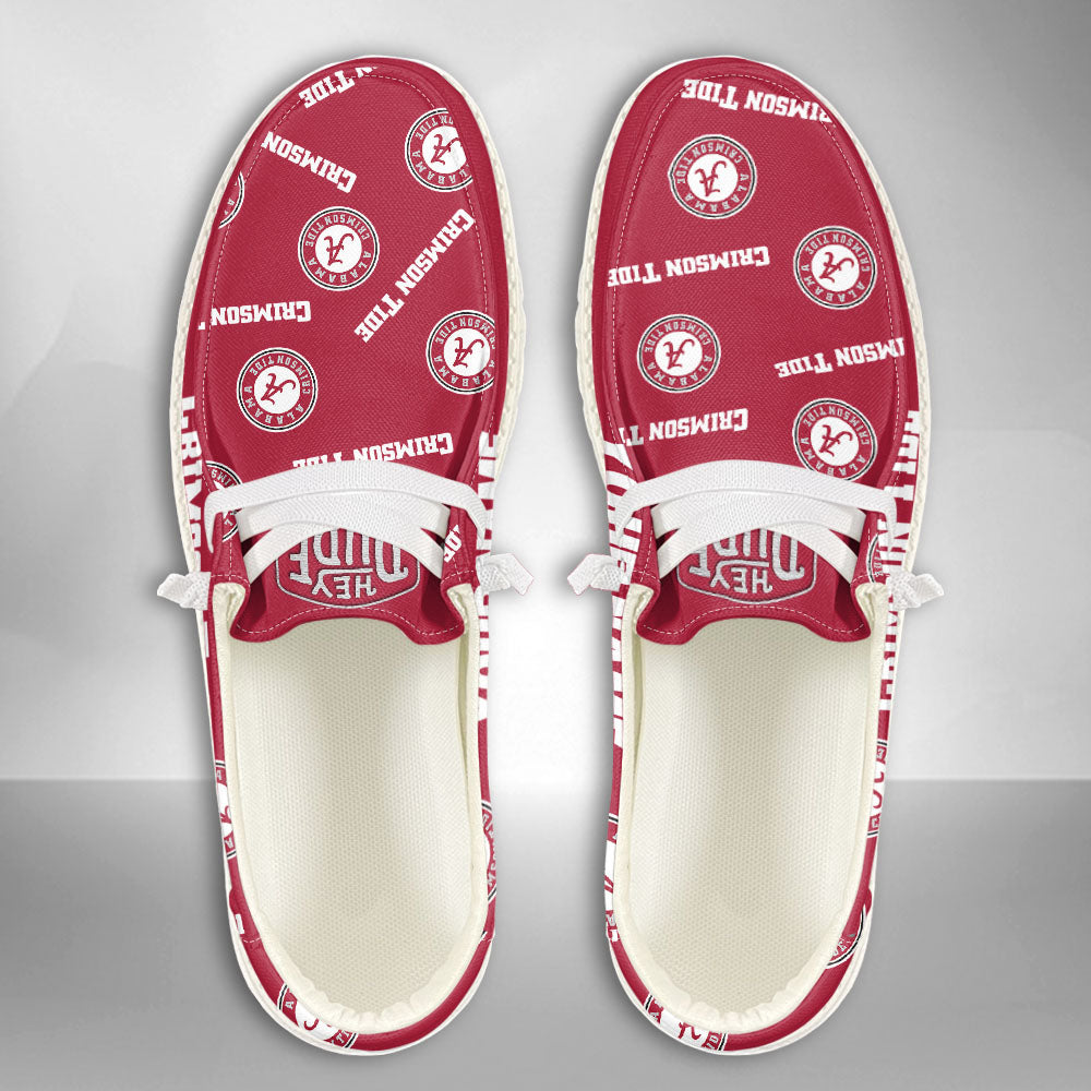 NCAA Alabama Crimson Tide - Custom Name Hey Dude Shoes 02