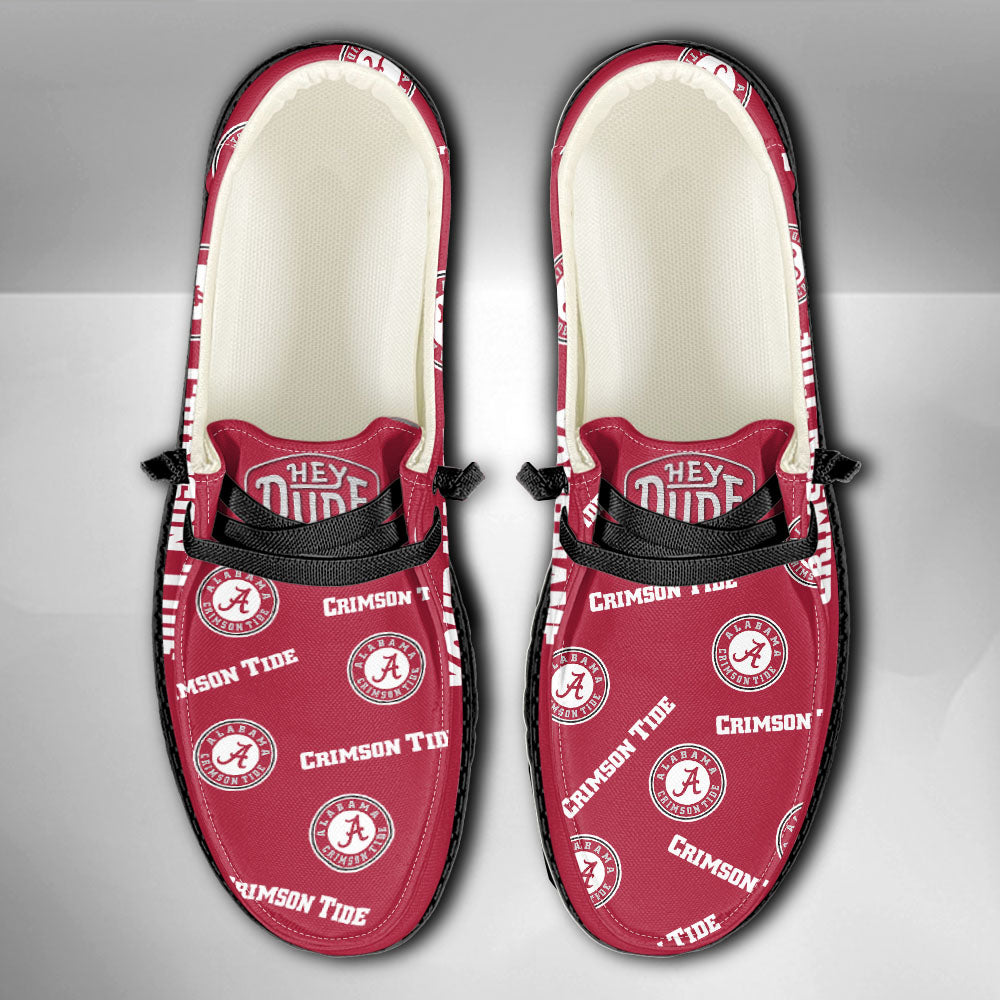 NCAA Alabama Crimson Tide - Custom Name Hey Dude Shoes 02