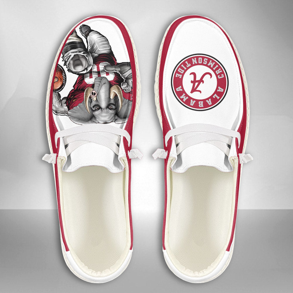 NCAA Alabama Crimson Tide - Custom Name Hey Dude Shoes 02