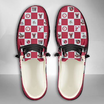 NCAA Alabama Crimson Tide Custom Name Hey Dude Shoes 01 CH1