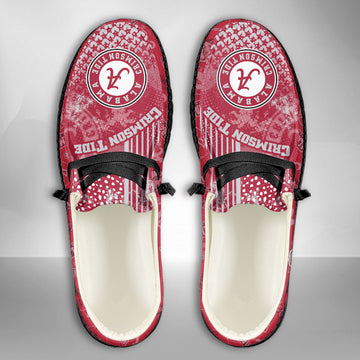 NCAA Alabama Crimson Tide Custom Name Hey Dude Shoes 03 M7