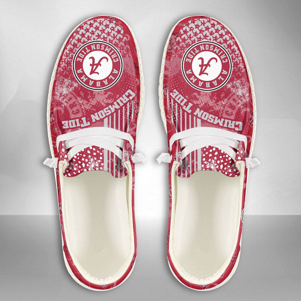 NCAA Alabama Crimson Tide Custom Name Hey Dude Shoes 03 M7