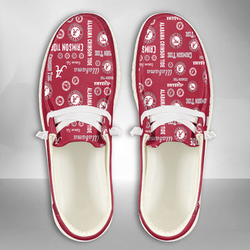 NCAA Alabama Crimson Tide Custom Name Hey Dude Shoes 04 M7