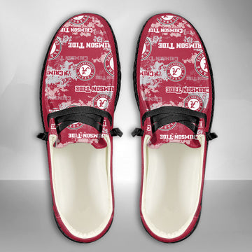 NCAA Alabama Crimson Tide Custom Name Hey Dude Shoes 05 M22