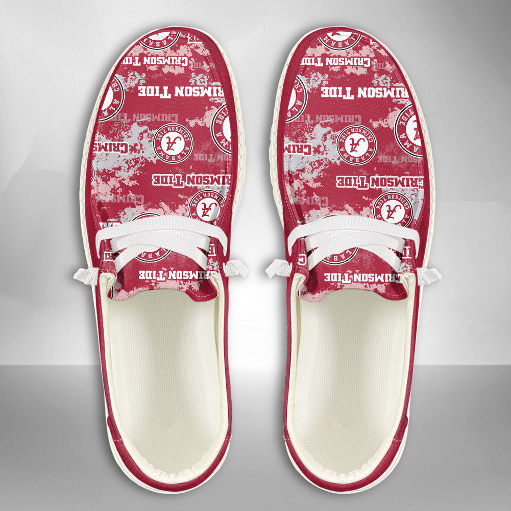 NCAA Alabama Crimson Tide Custom Name Hey Dude Shoes 05 M79