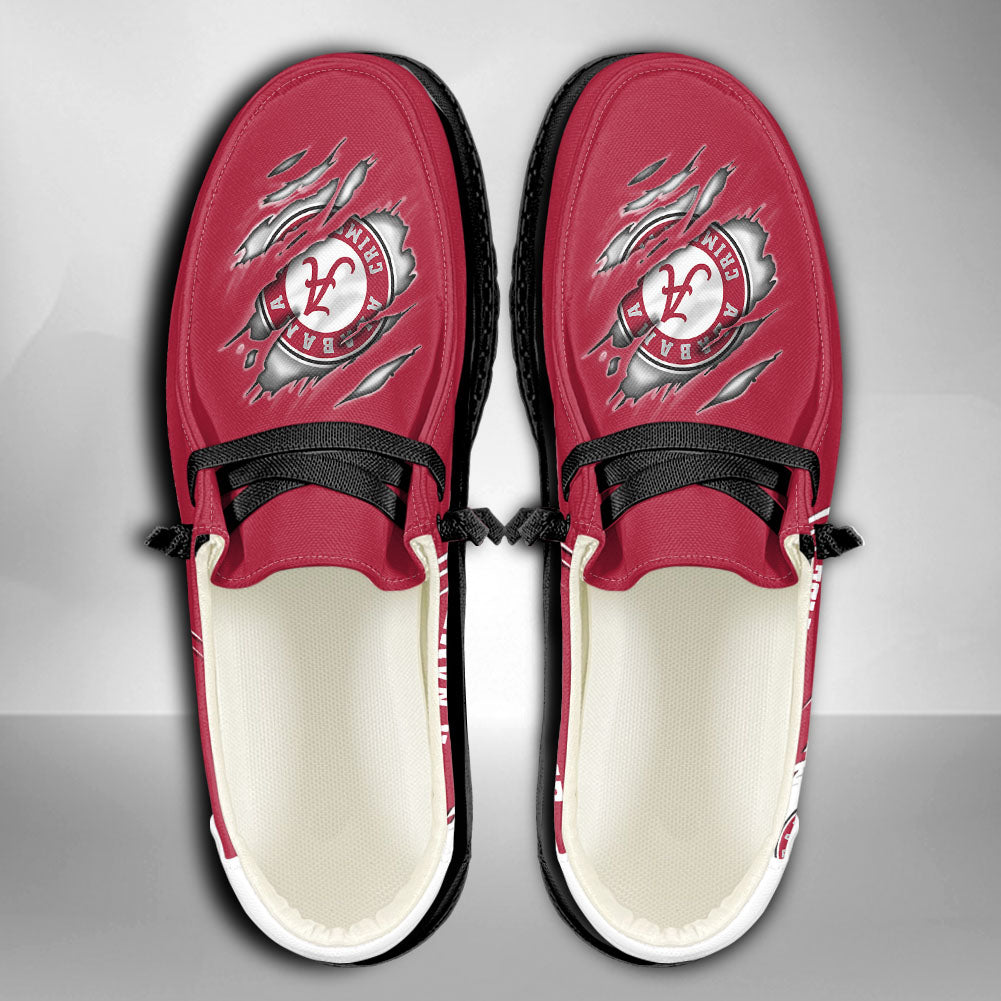 NCAA Alabama Crimson Tide Custom Name Hey Dude Shoes 06 M7