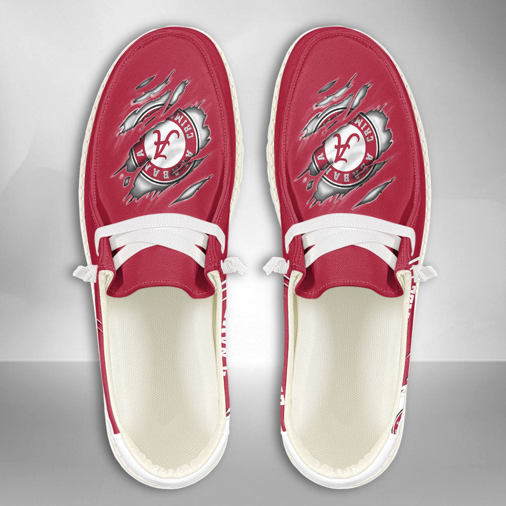NCAA Alabama Crimson Tide Custom Name Hey Dude Shoes 06 M7