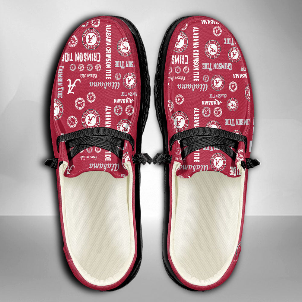 NCAA Alabama Crimson Tide Custom Name Hey Dude Shoes 06 M79