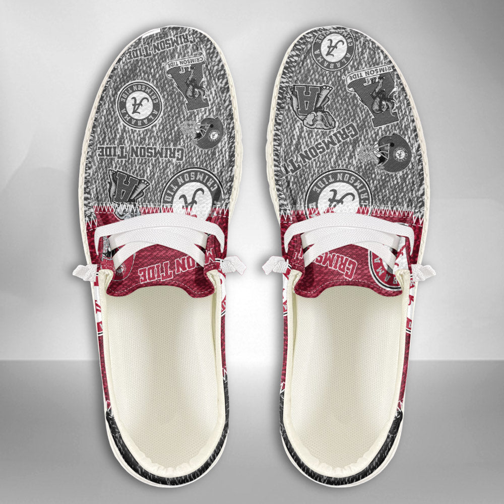 NCAA Alabama Crimson Tide Custom Name Hey Dude Shoes 08 M79