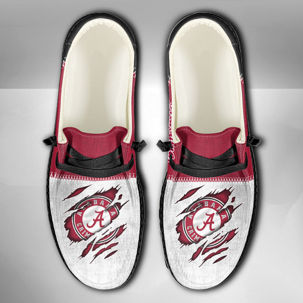NCAA Alabama Crimson Tide Custom Name Hey Dude Shoes 09 M79