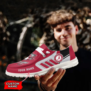 NCAA Alabama Crimson Tide Custom Name Hey Dude Shoes 11 M79