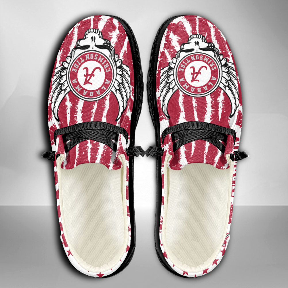 NCAA Alabama Crimson Tide Custom Name Hey Dude Shoes 12 M79