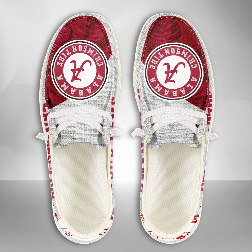 NCAA Alabama Crimson Tide Custom Name Hey Dude Shoes 13 M79