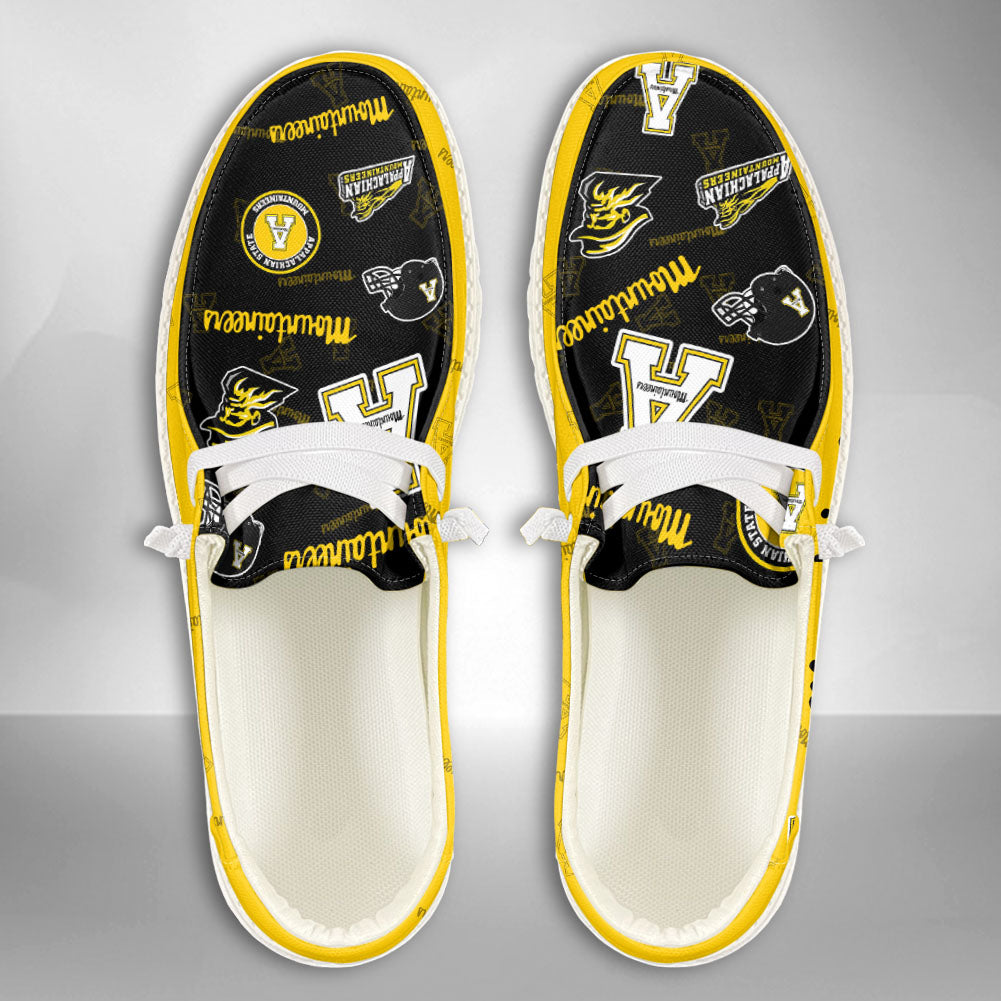 NCAA Appalachian State Mountaineers Custom Name Hey Dude Shoes 01 M7