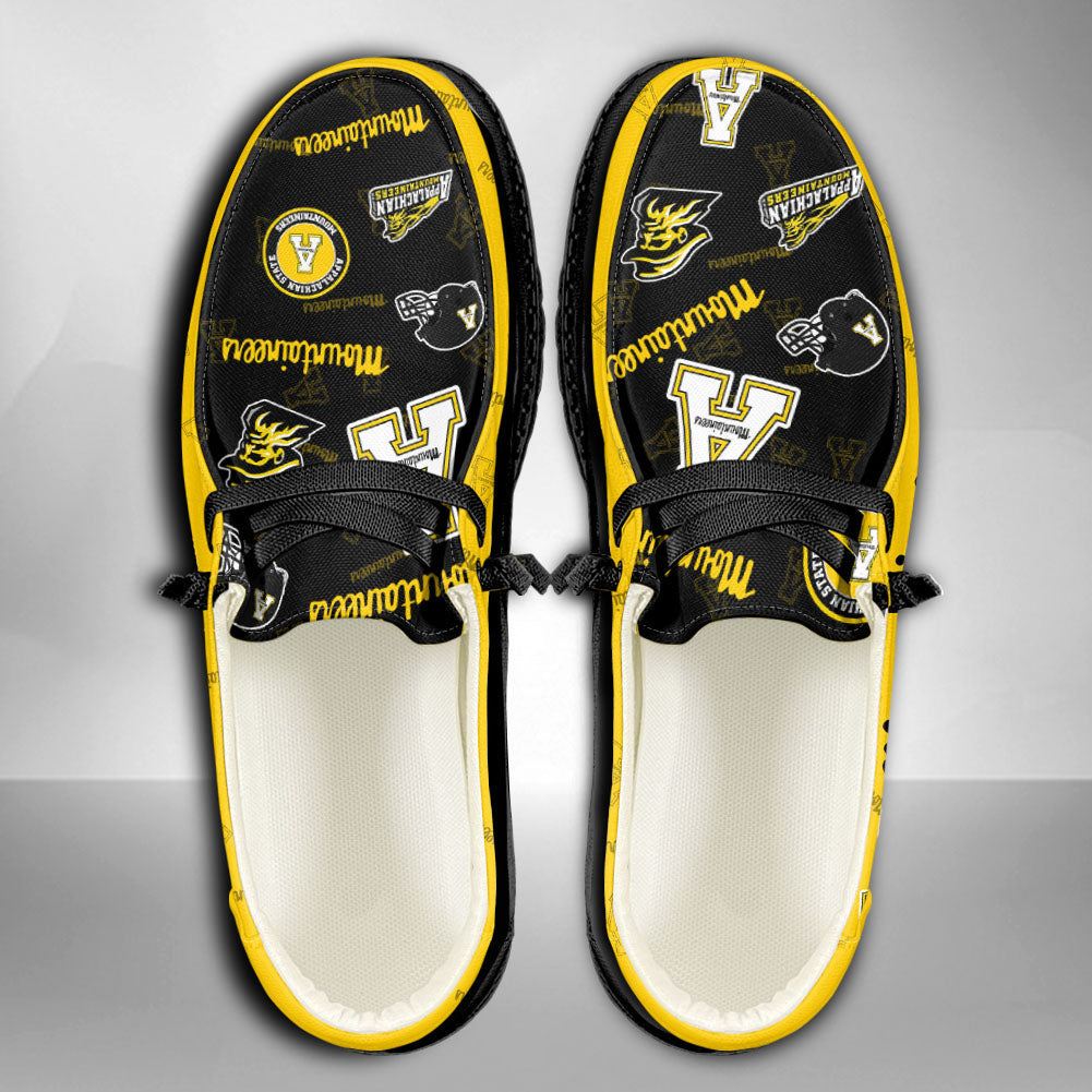 NCAA Appalachian State Mountaineers Custom Name Hey Dude Shoes 01 M7