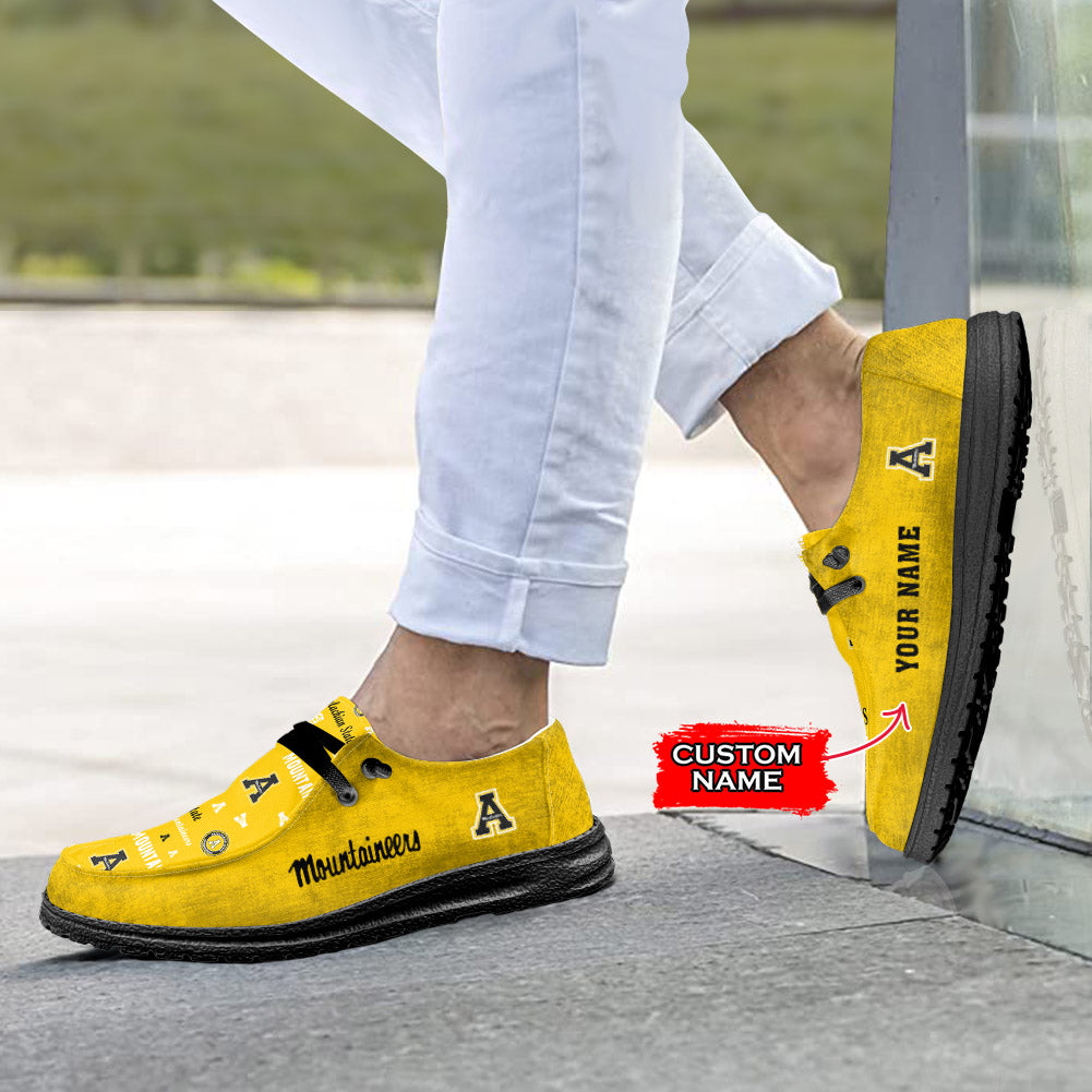 NCAA Appalachian State Mountaineers Custom Name Hey Dude Shoes 06 M79