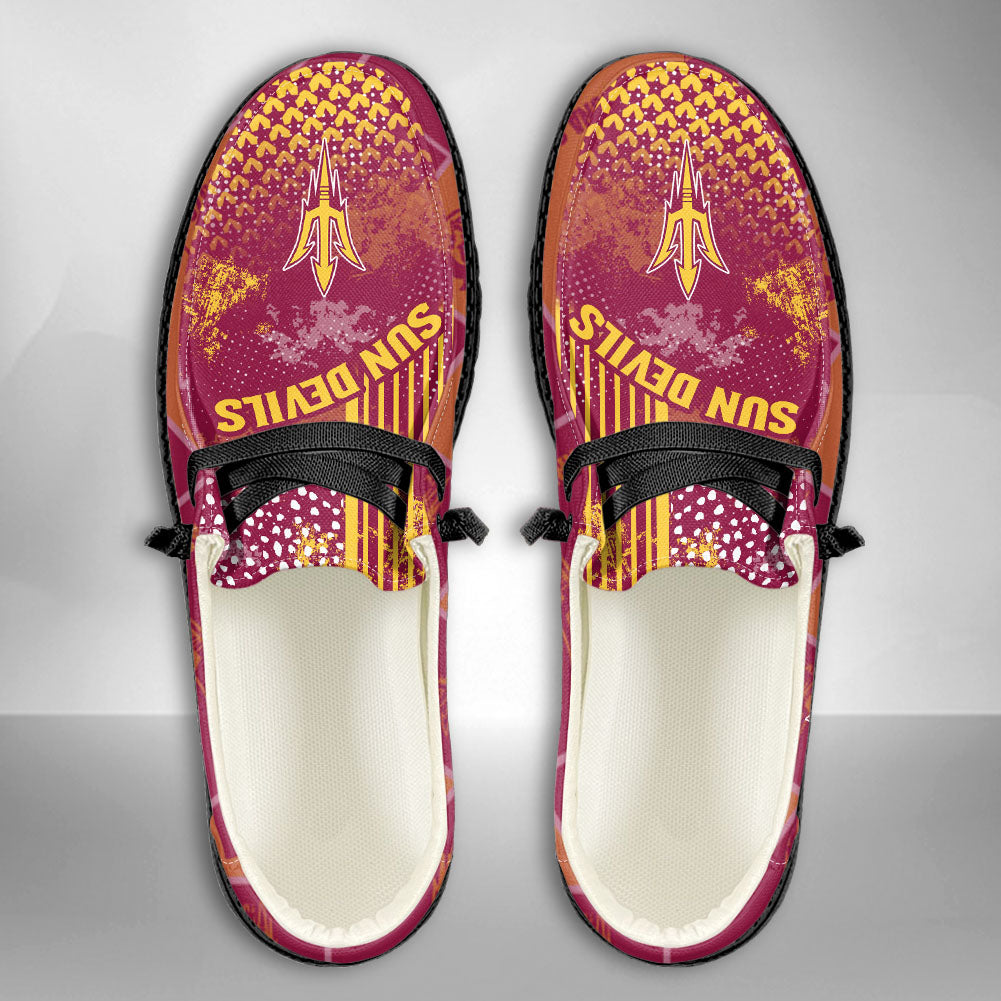 NCAA Arizona State Sun Devils Custom Name Hey Dude Shoes 03 M7