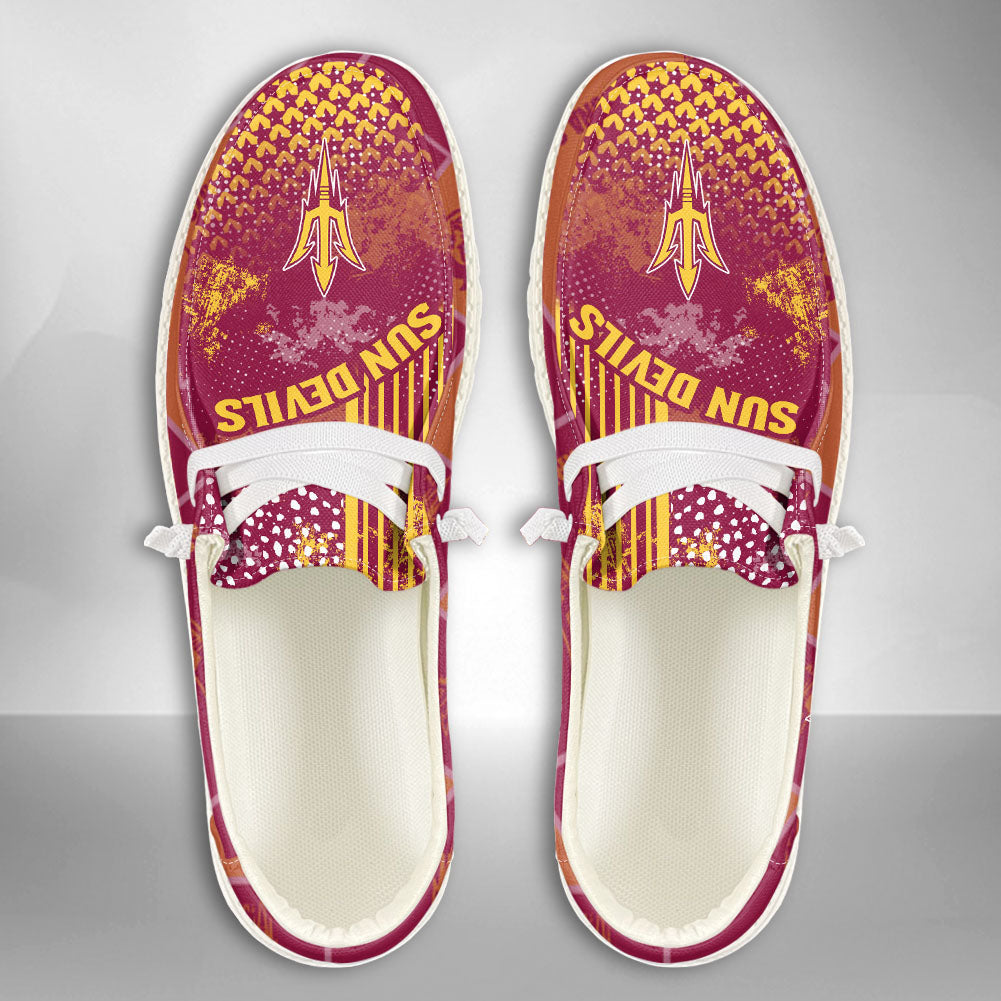 NCAA Arizona State Sun Devils Custom Name Hey Dude Shoes 03 M7